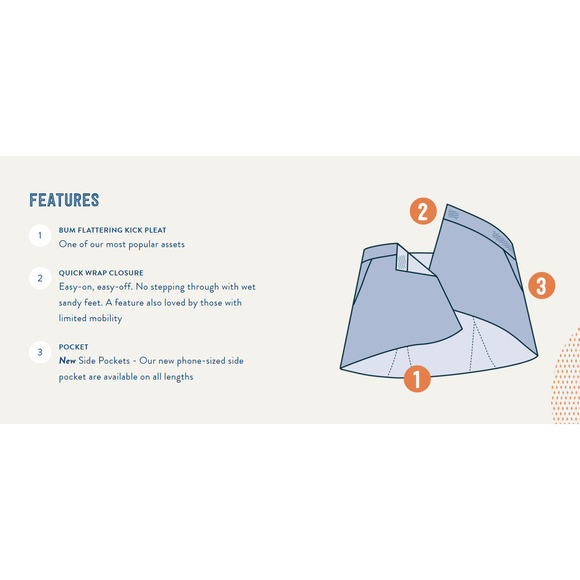 RipSkirt Hawaii Wrap Mini Skirt Small Length 2 Wildflower Watercolor Travel Beac - Picture 5 of 8